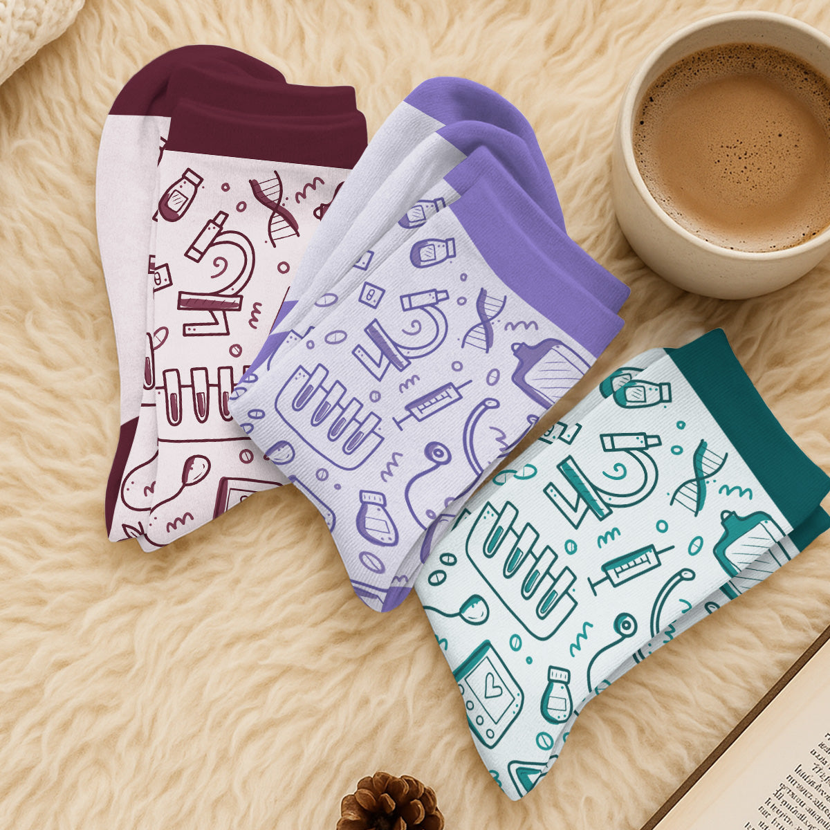 This Nurse Is Off Duty - Personalized Custom Crew Socks