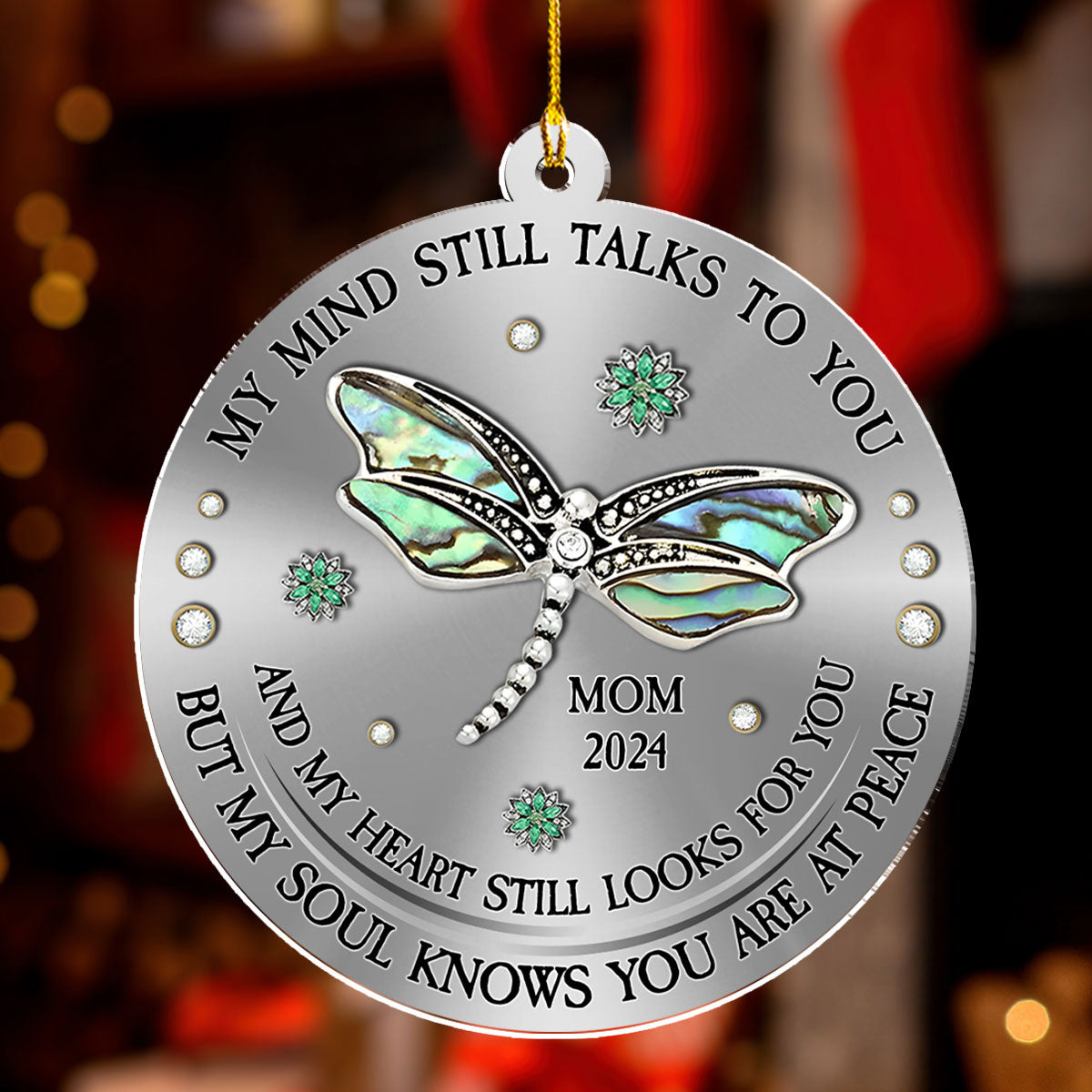 Dragonfly My Mind My Heart My Soul - Personalized Custom Acrylic Ornament
