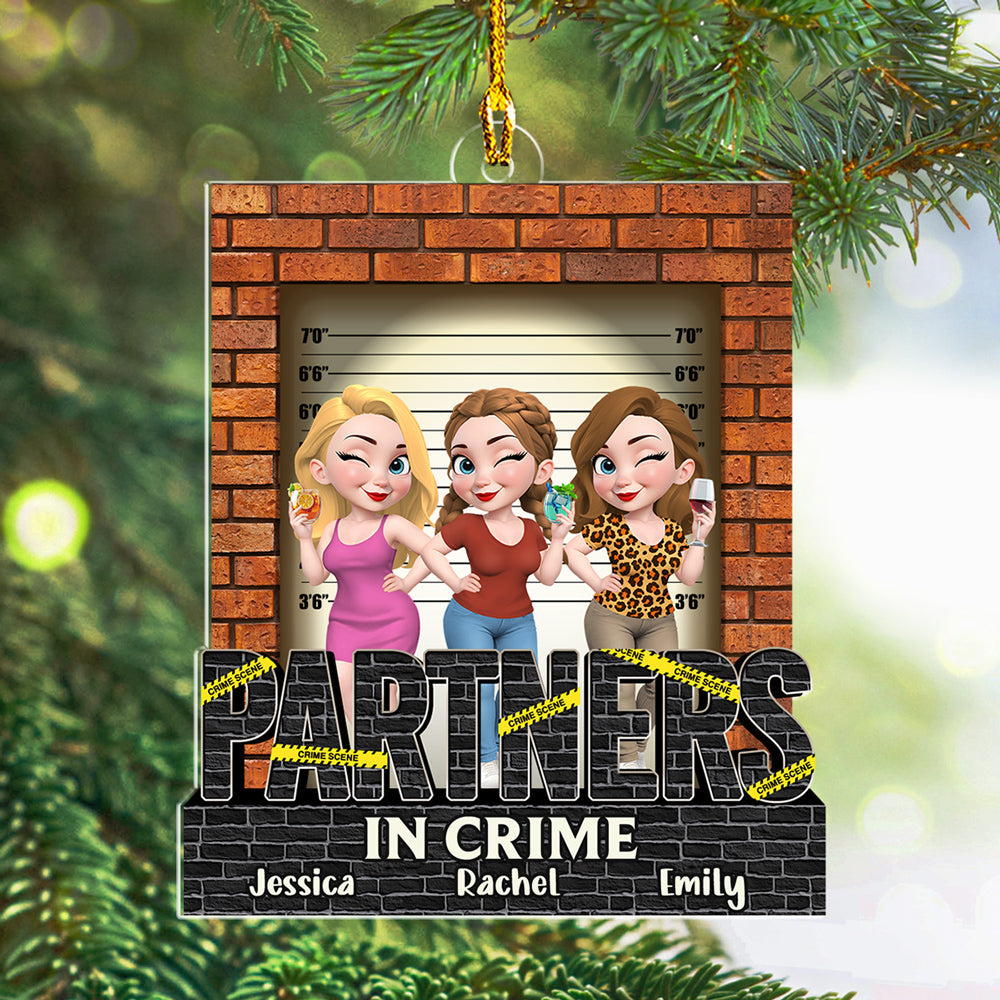 Partners In Crime - Personalized Custom Acrylic Ornament