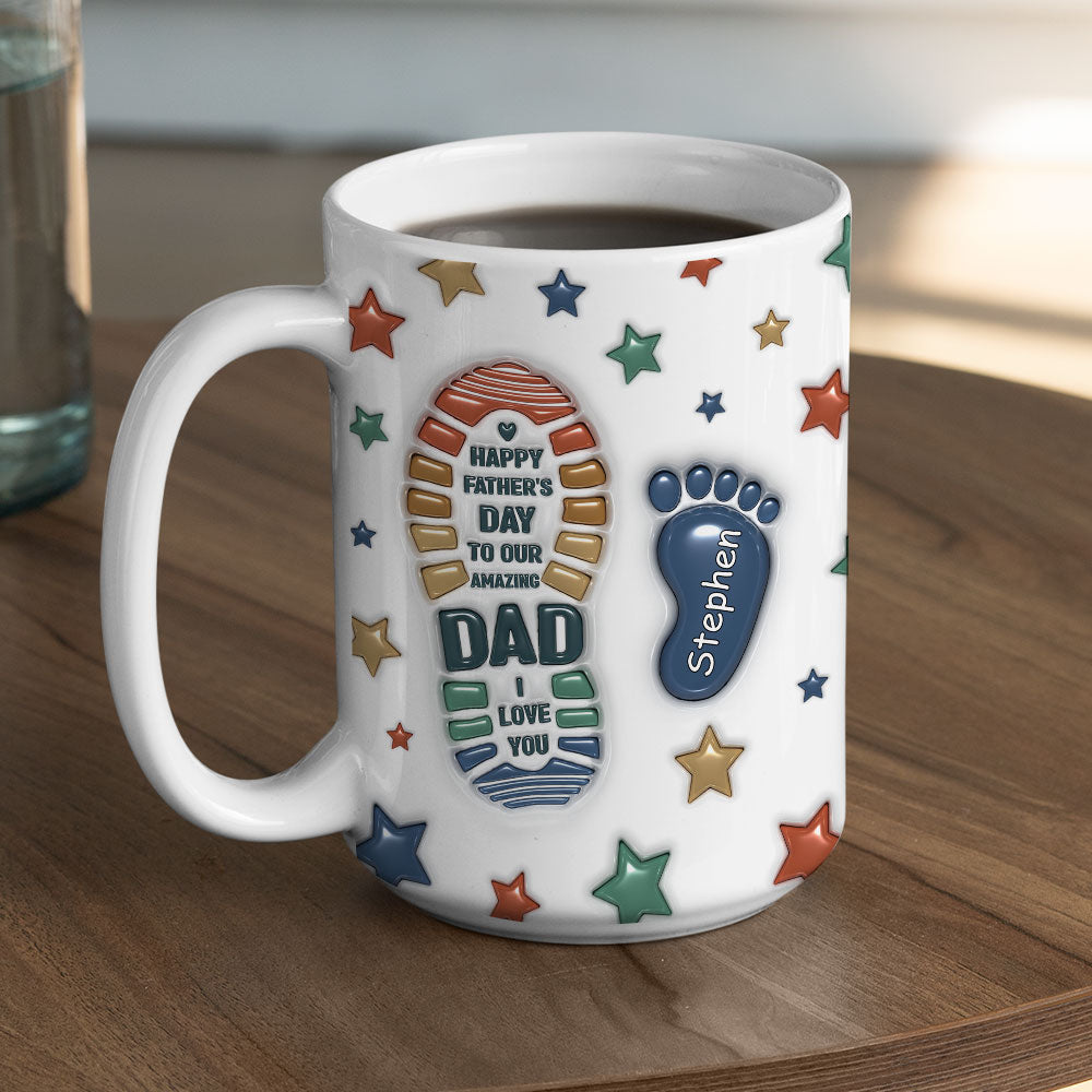 Dad We Love You - Personalized Custom 3D Inflated Effect Mug