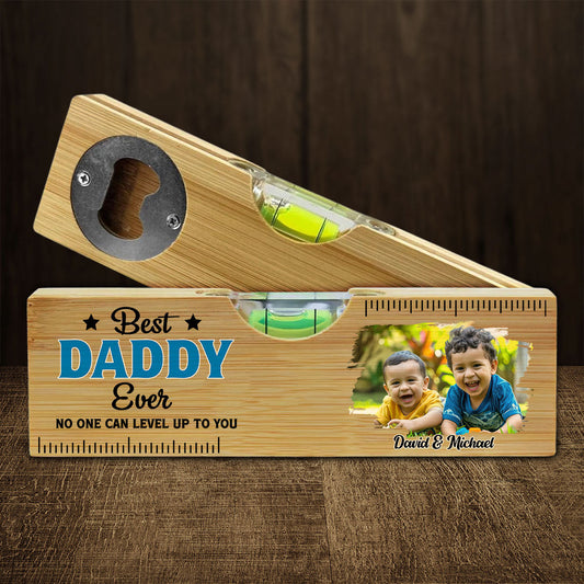 No One Measures Up To You Photo - Personalized Custom Wooden Spirit Level Bottle Opener