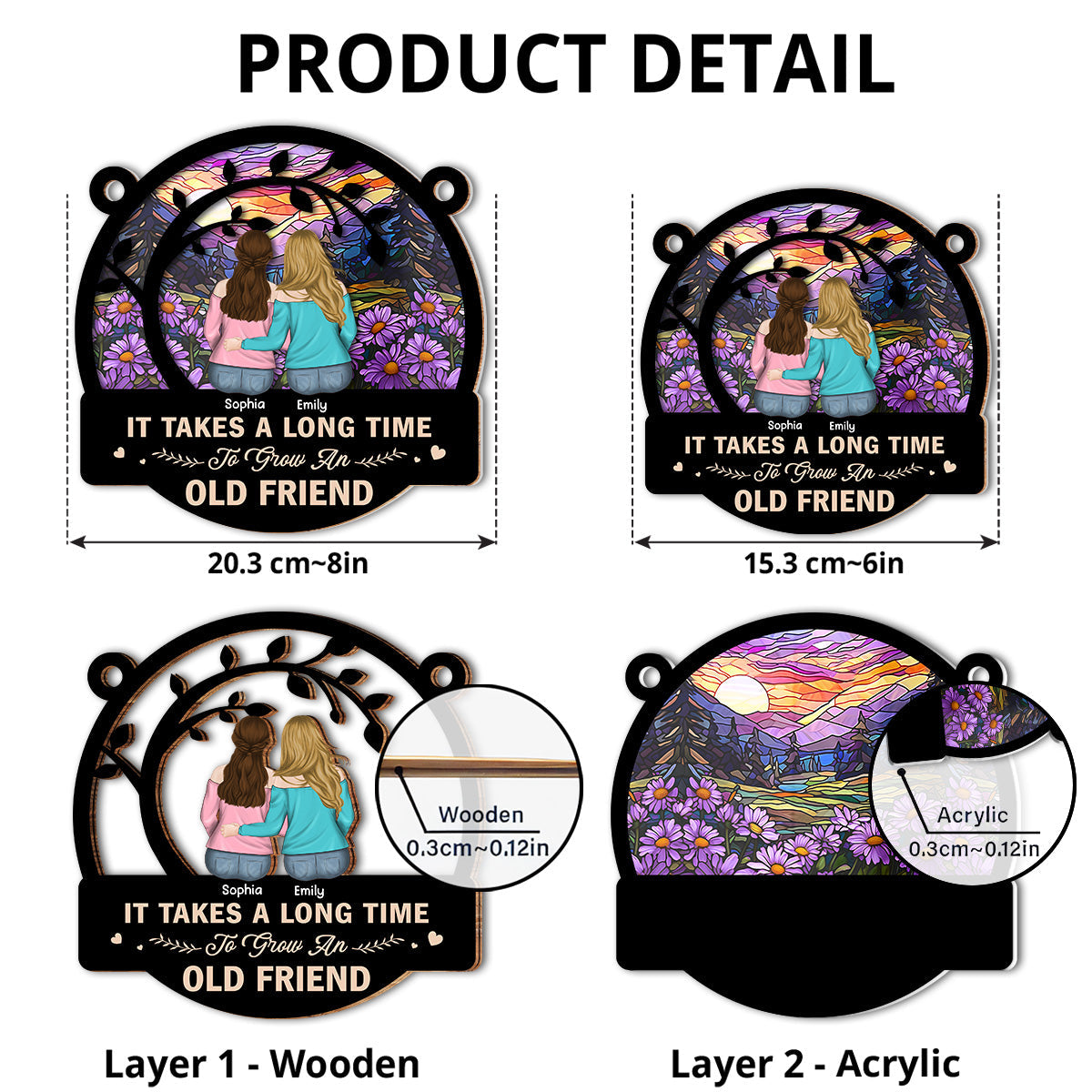 Be Friend Until We Are Old - Personalized Custom Suncatcher