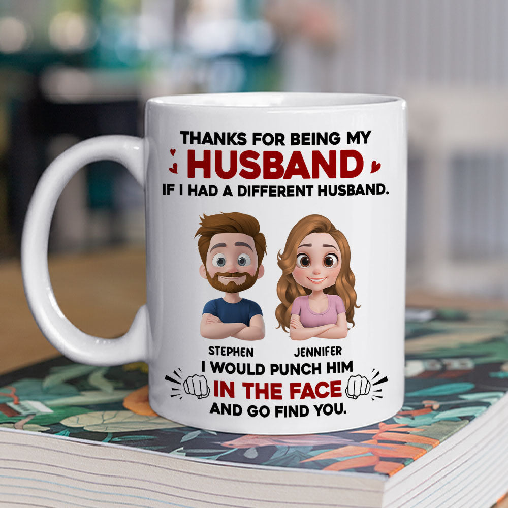 Thanks For Being My Husband 2 - Personalized Custom Coffee Mug
