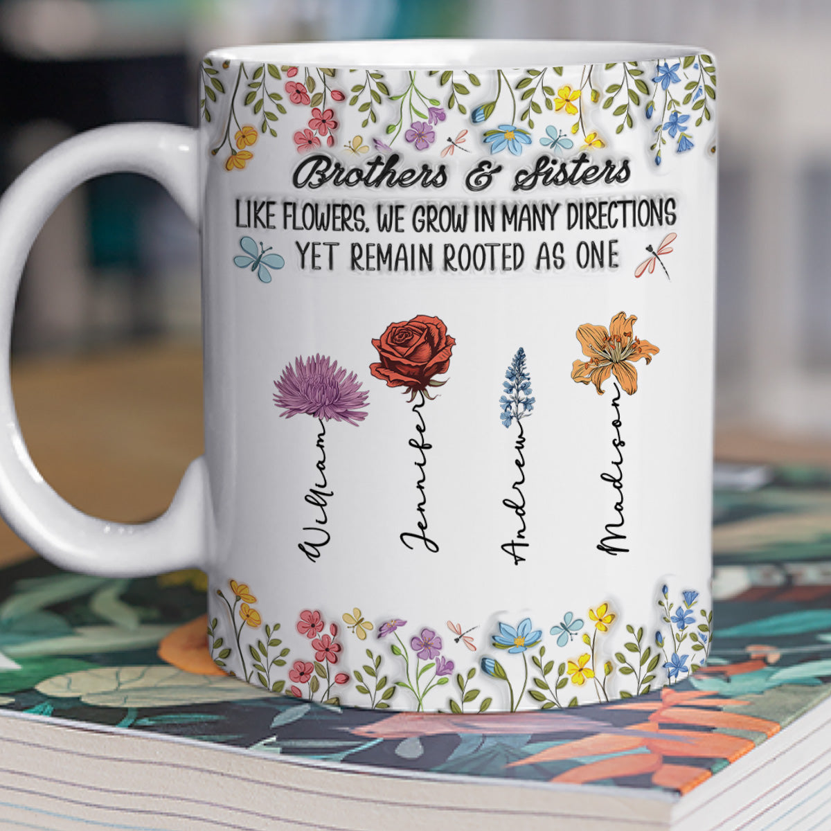 Growing Apart Yet Always Connected - Personalized Custom 3D Inflated Effect Coffee Mug