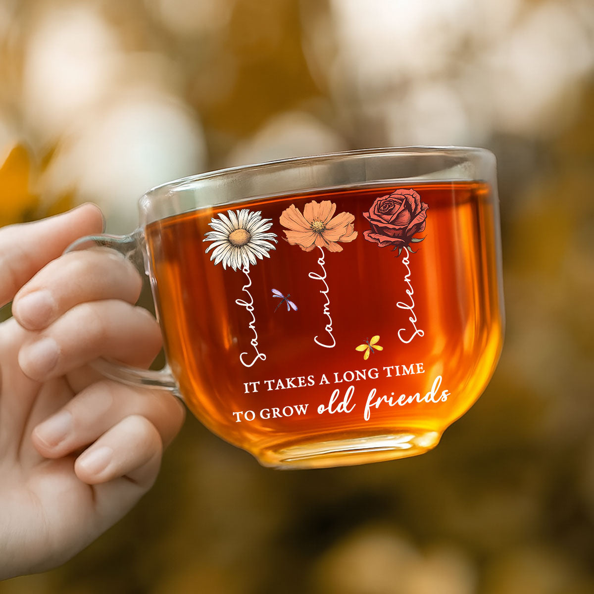 It Takes A Long Time - Personalized Custom Glass Tea Cup