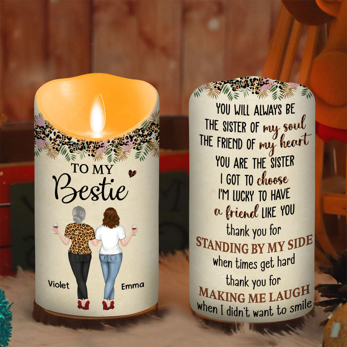 You Are My Soul Sister - Personalized Custom LED Candle