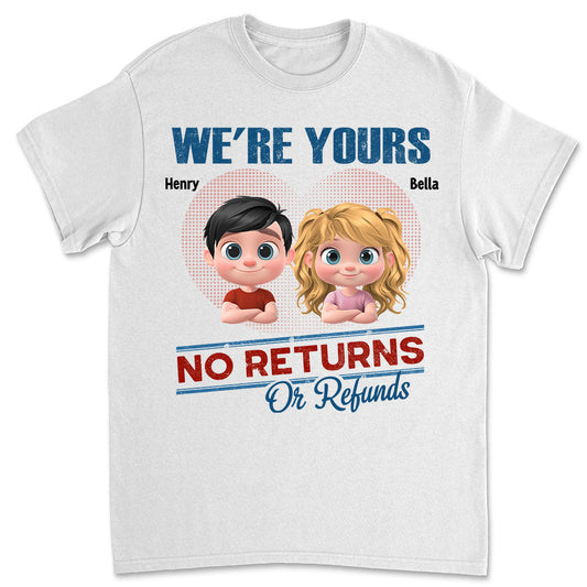 No Returns Or Refunds Kids- Personalized Custom Shirt