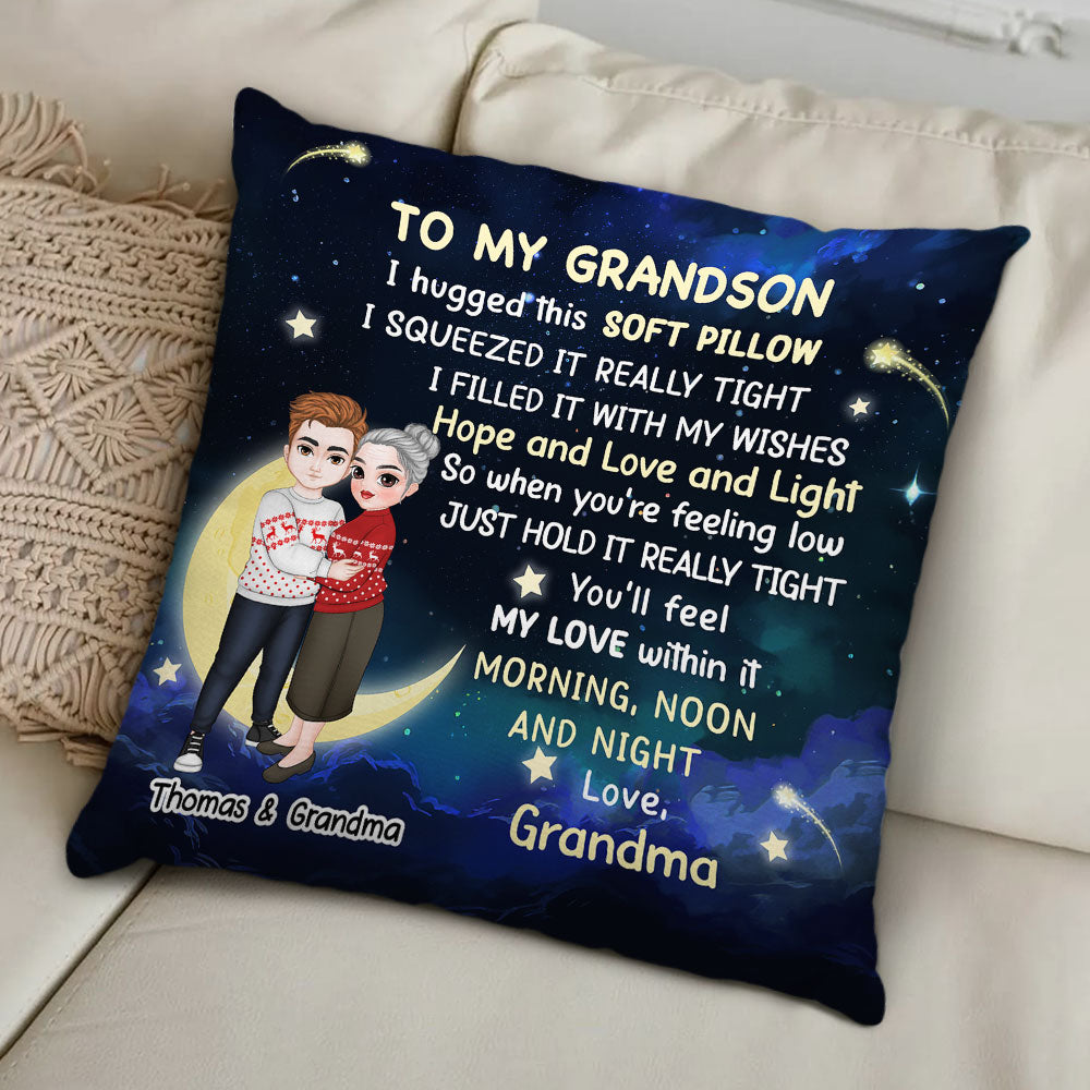 To My Grandson - Personalized Custom Pillow