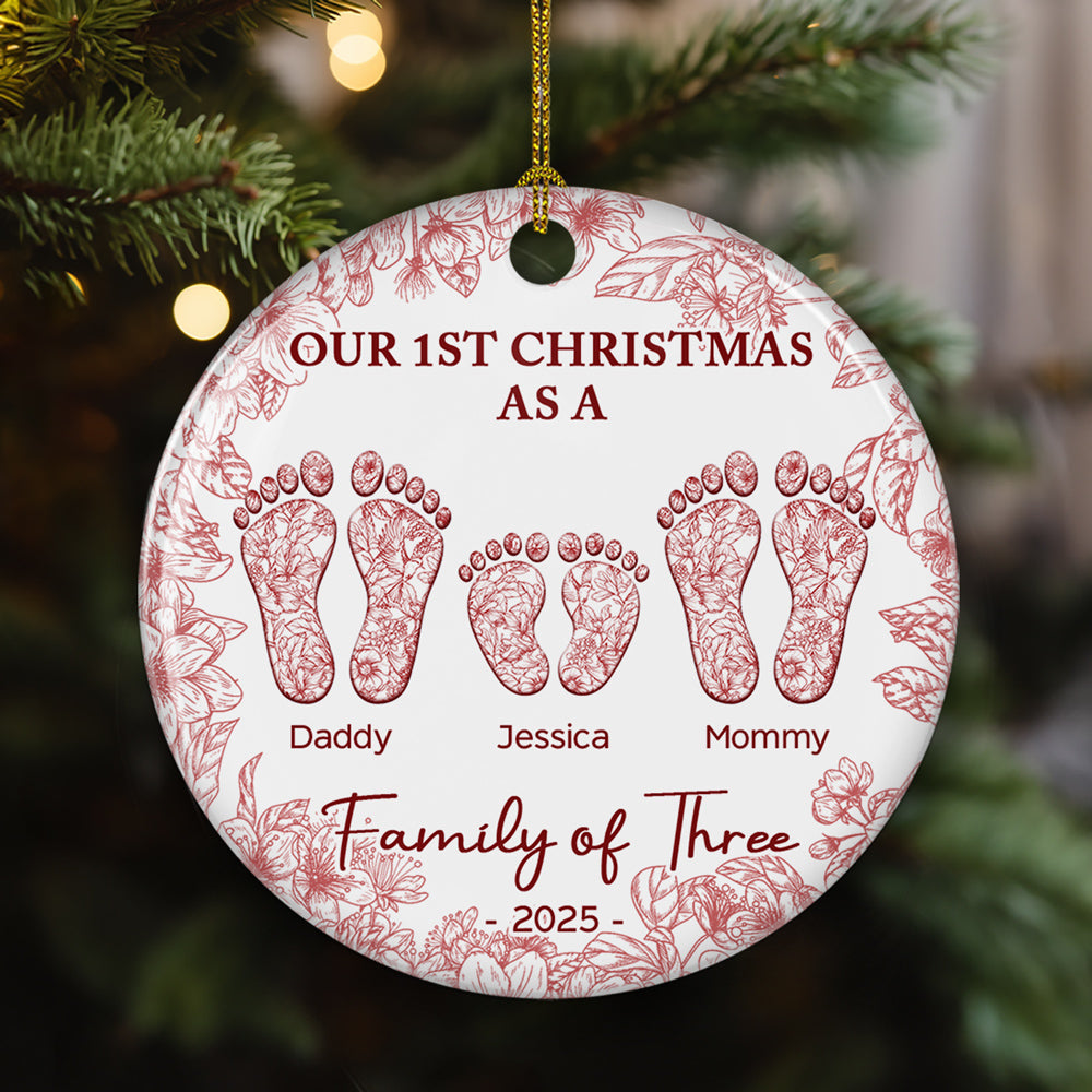 Together We Celebrate Our First - Personalized Custom Ceramic Ornament