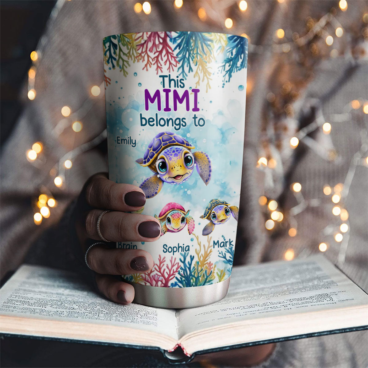 This Grandma Belongs To Turtle Summer - Personalized Custom Tumbler