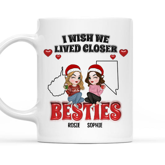 I Wish You Lived Next Door - Personalized Custom 3D Inflated Effect Coffee Mug