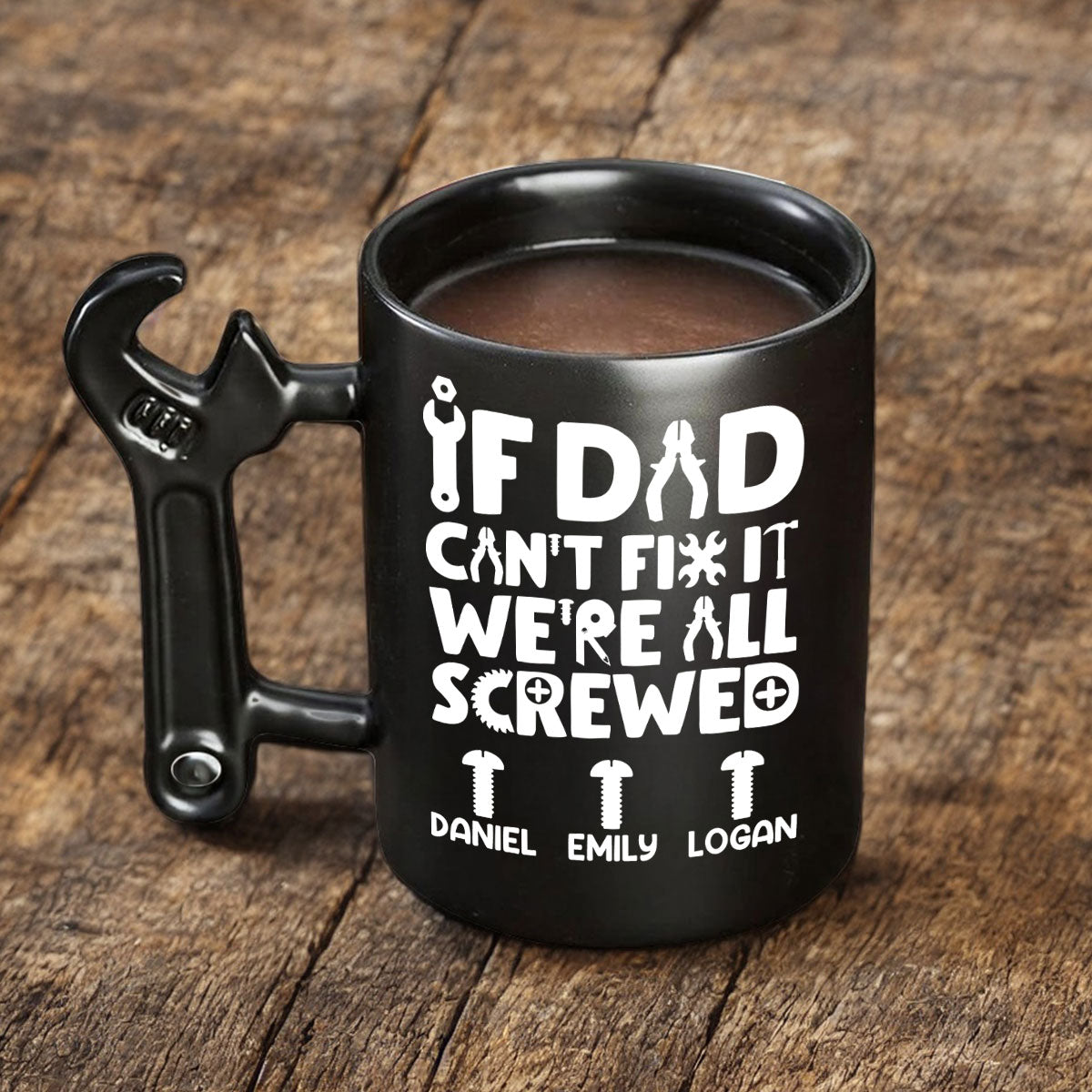 We're All Screwed â€?Personalized Custom Wrench Handle Mug