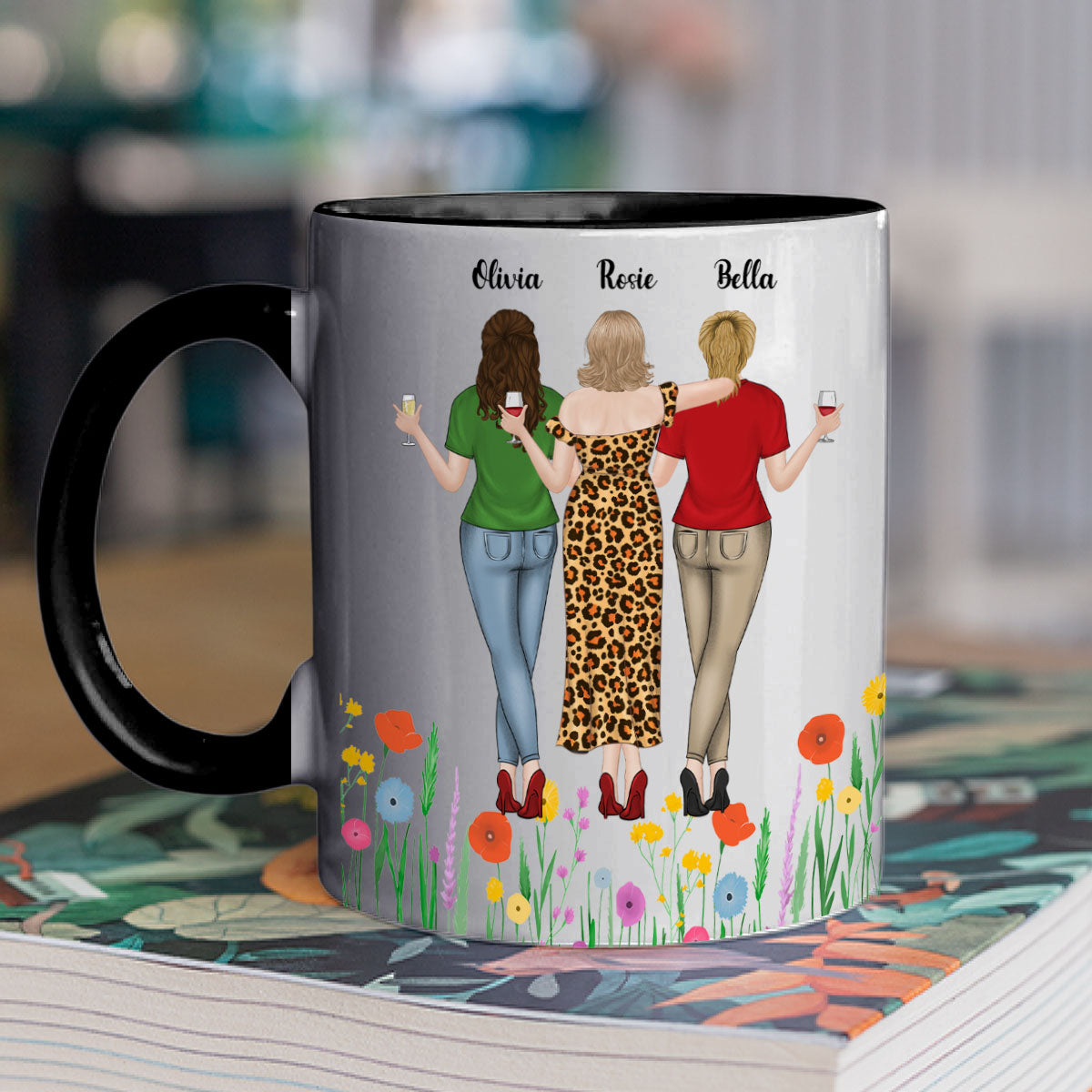 Good Times Better With Friends - Personalized Custom Accent Mug