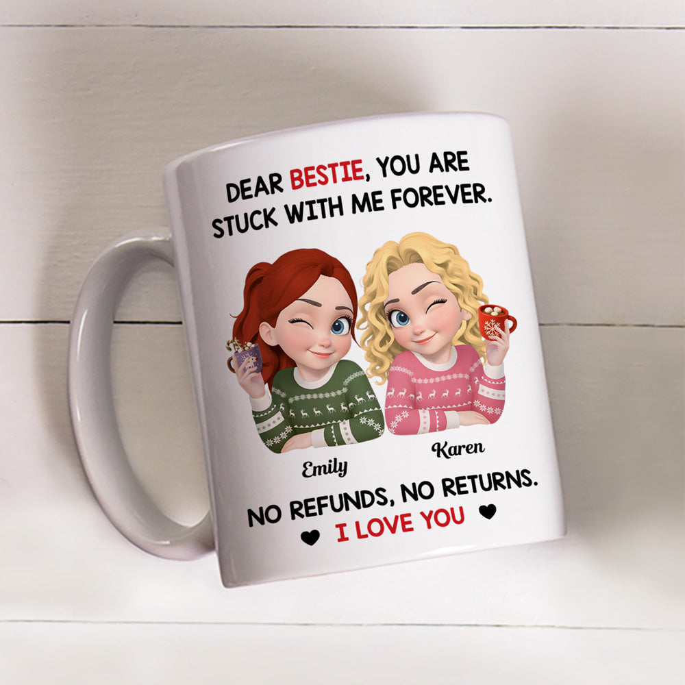 Stuck With My Friend Forever - Personalized Custom Coffee Mug