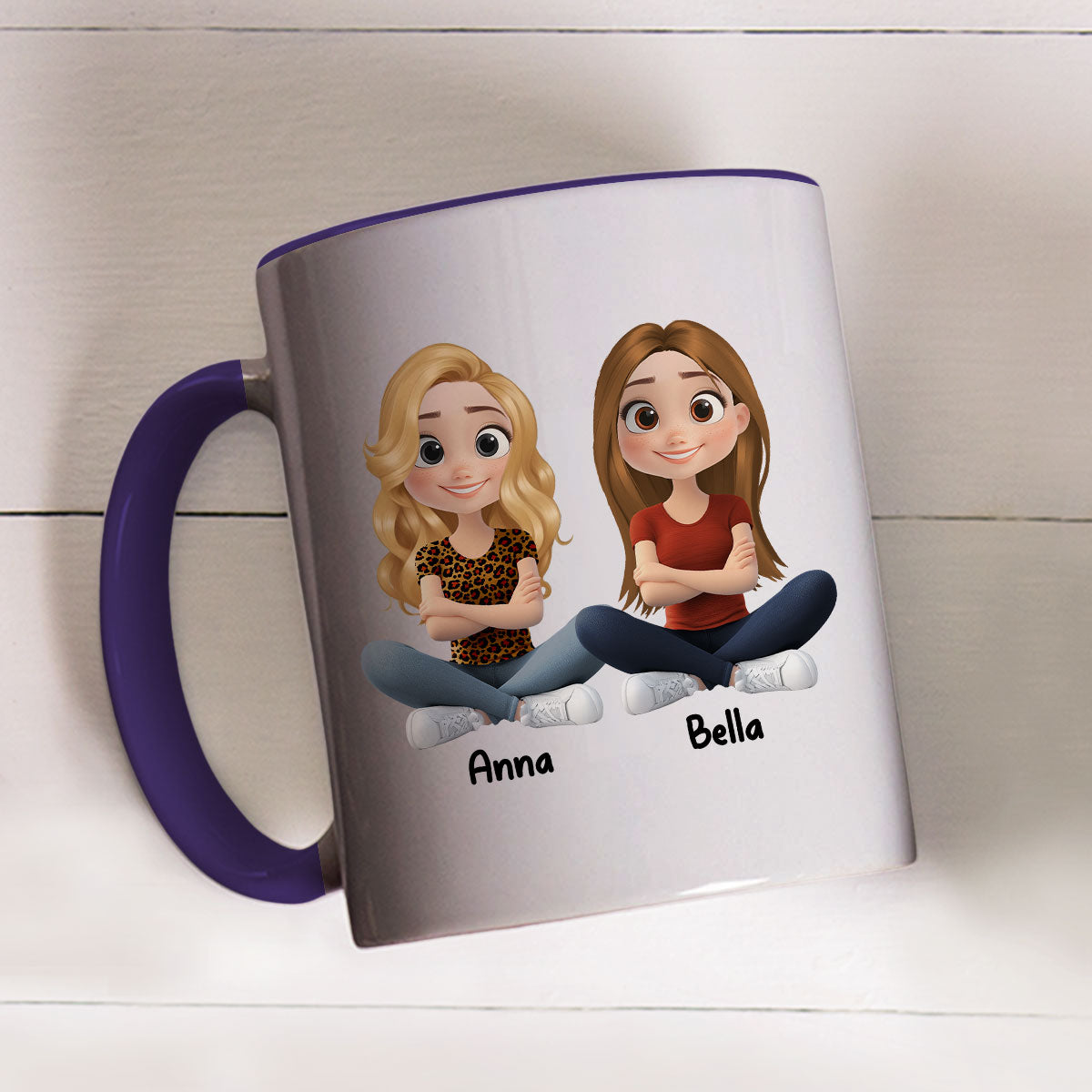 Best Girls Ever - Personalized Custom Accent Mug