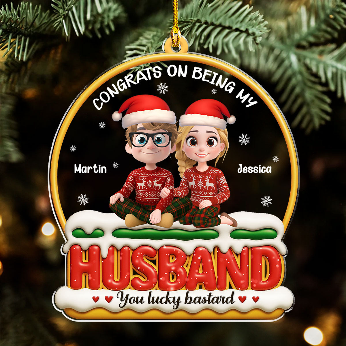 Lucky You - Personalized Custom Acrylic Ornament