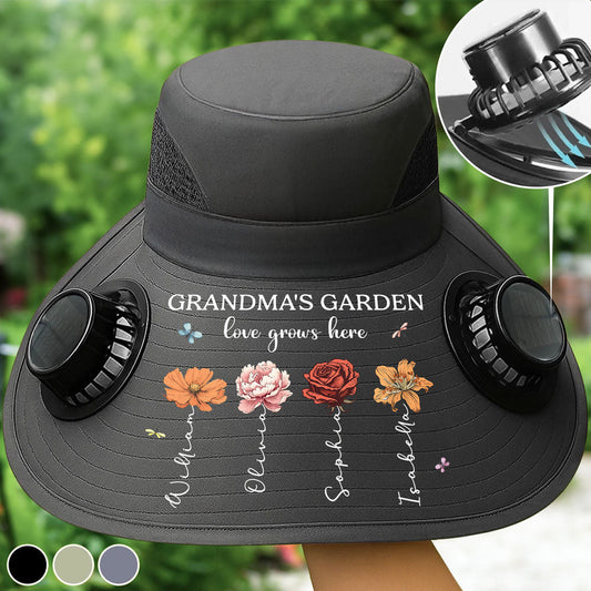 Grandma Garden - Personalized Custom Solar Fan Hat