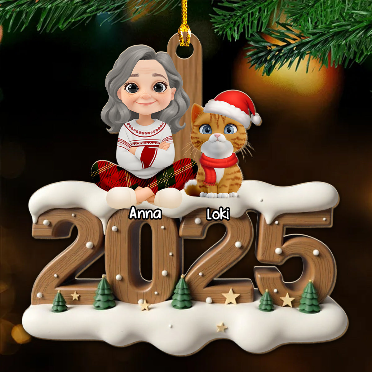 As A Cat Parent Now Onwards - Personalized Custom 3D Effect Wood Ornament