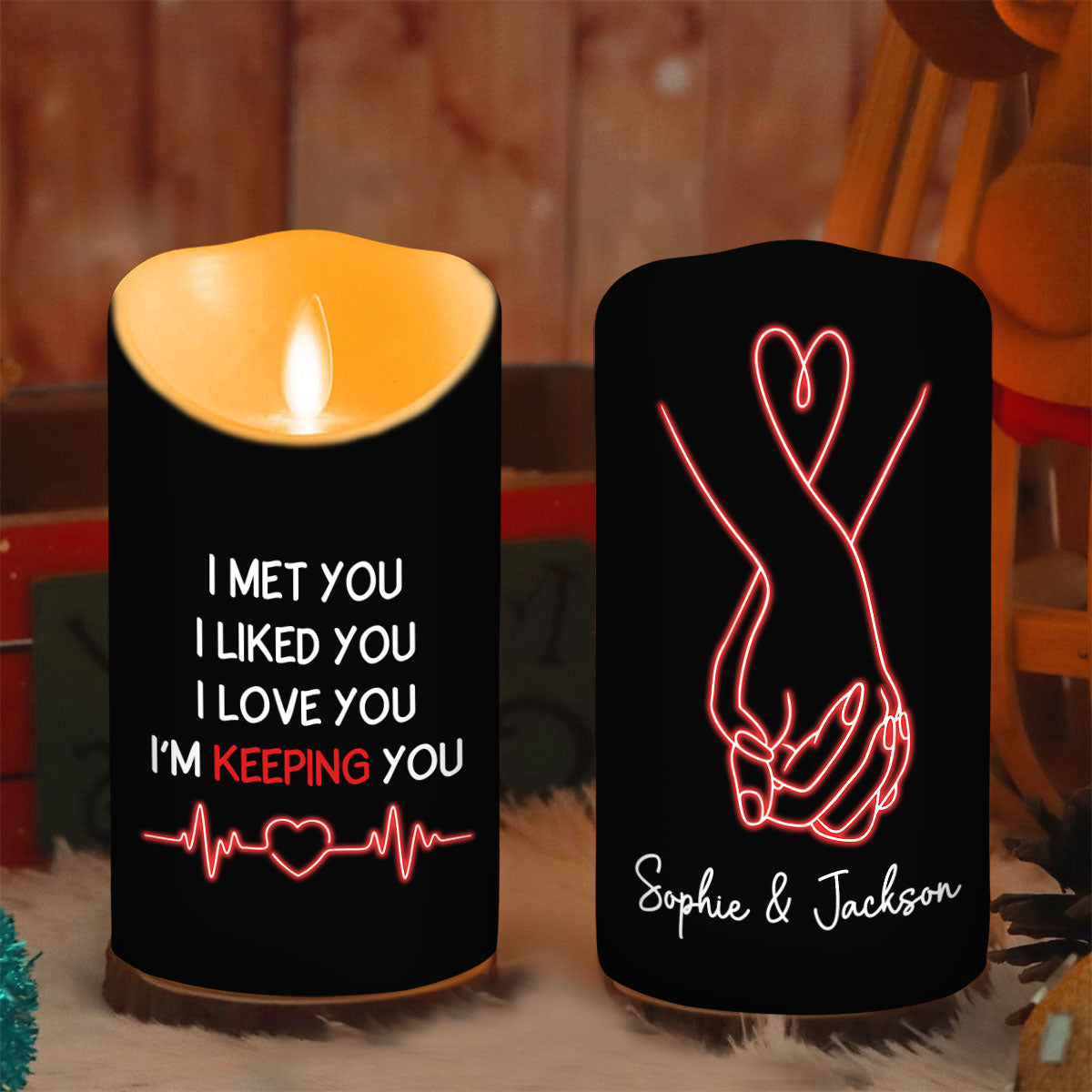 Keeping You - Personalized Custom LED Candle