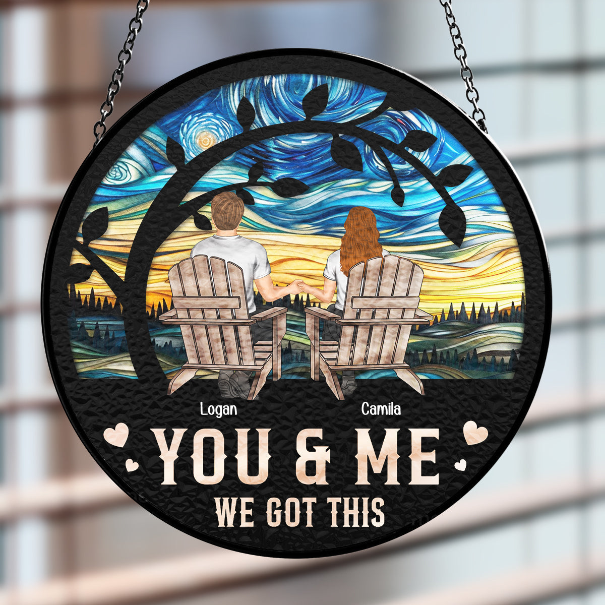 You & Me We Got This - Personalized Custom Window Hanging Suncatcher