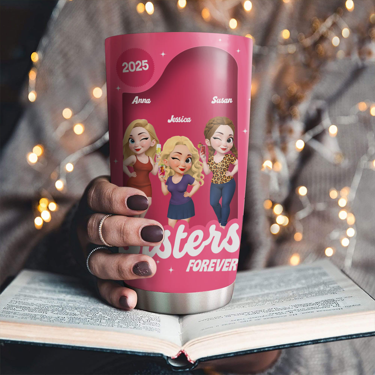 Sisters Besties Forever Box - Personalized Custom Tumbler