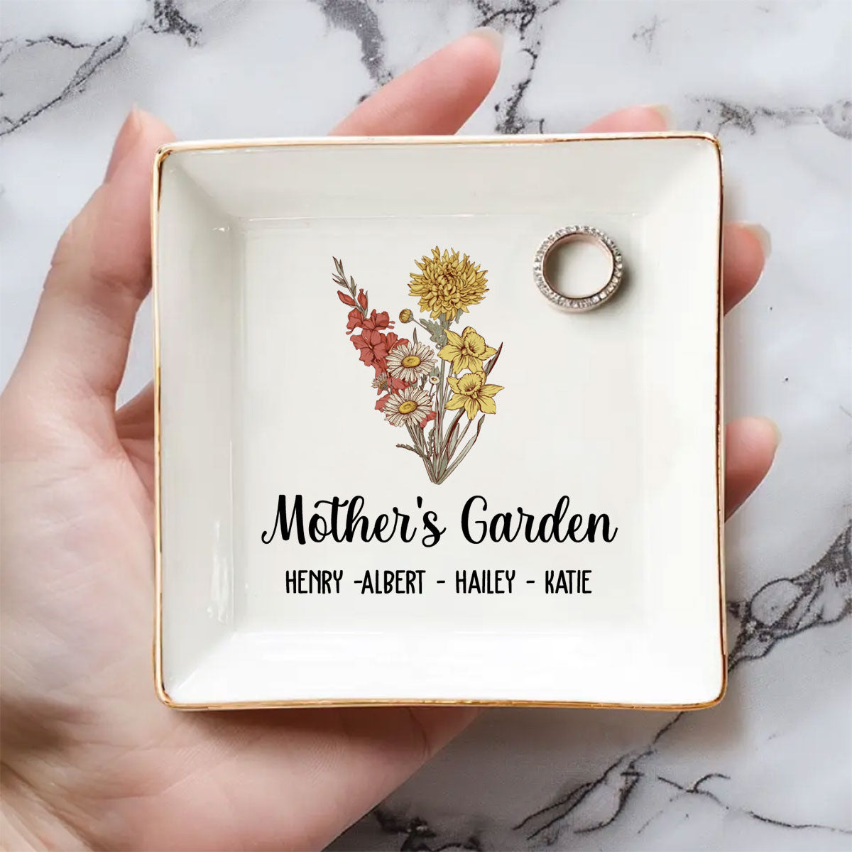 Mom Garden - Personalized Custom Jewelry Dish