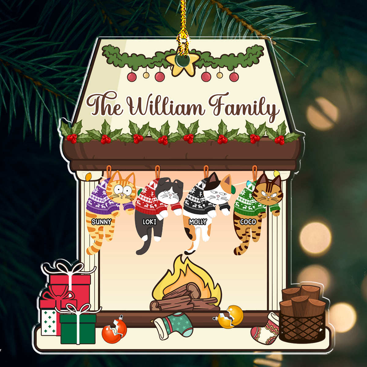 We Are Not Naughty Cats - Personalized Custom Acrylic Ornament