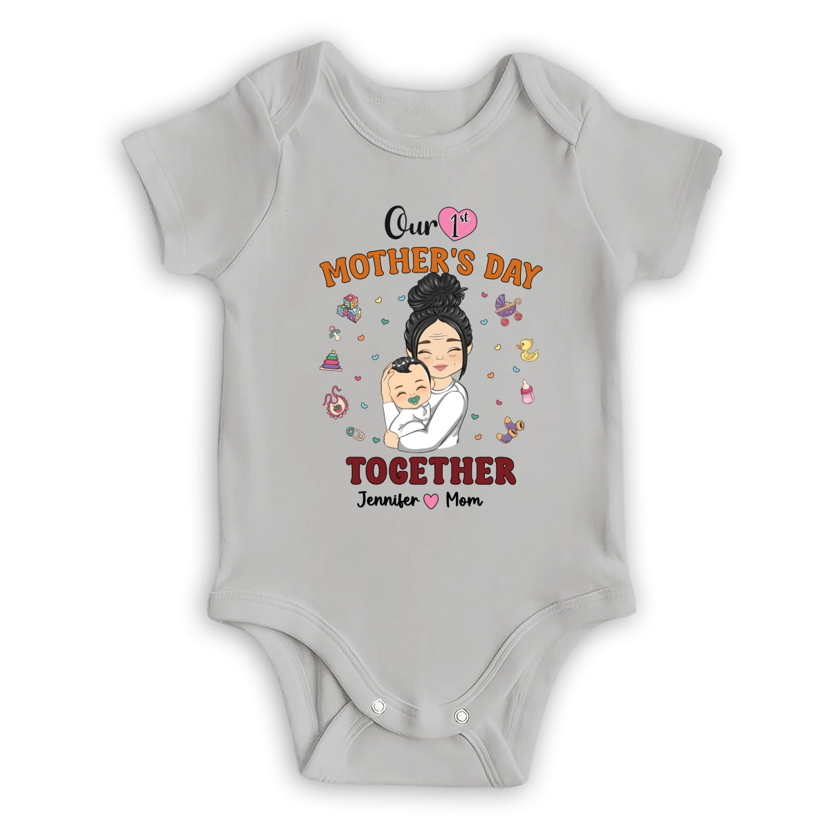 1st Mothers Day Together - Personalized Custom T-shirt And Onesie