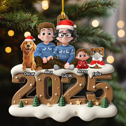 Us Together With Them Onwards - Personalized Custom 3D Effect Wood Ornament
