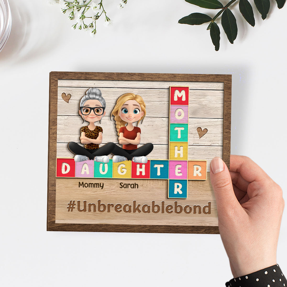 The Unbreakable Bond Between Us - Personalized Custom Wooden Plaque