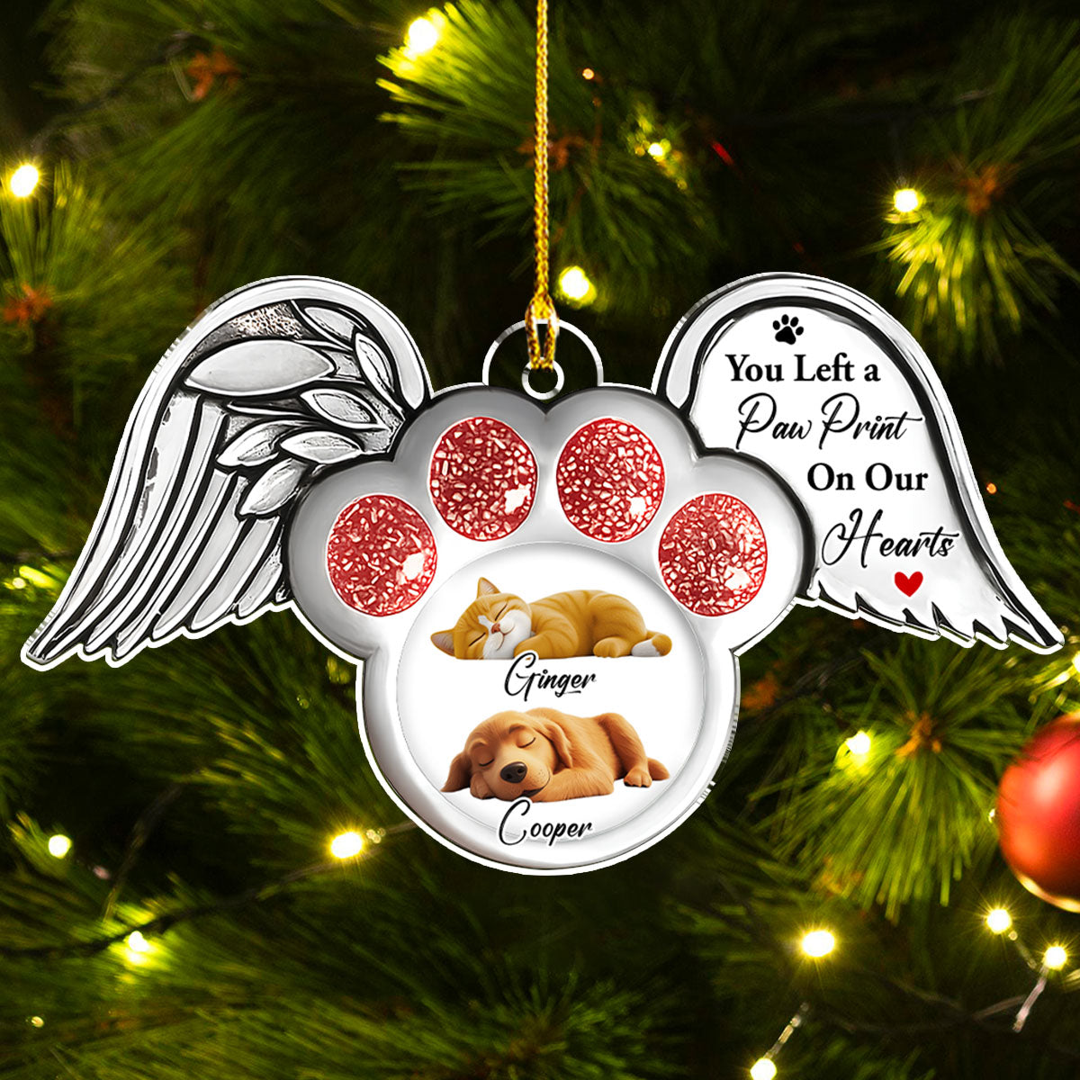 Paw In Heaven - Personalized Custom Acrylic Ornament
