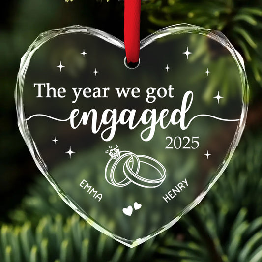 The Year We Got It - Personalized Custom Glass Ornament