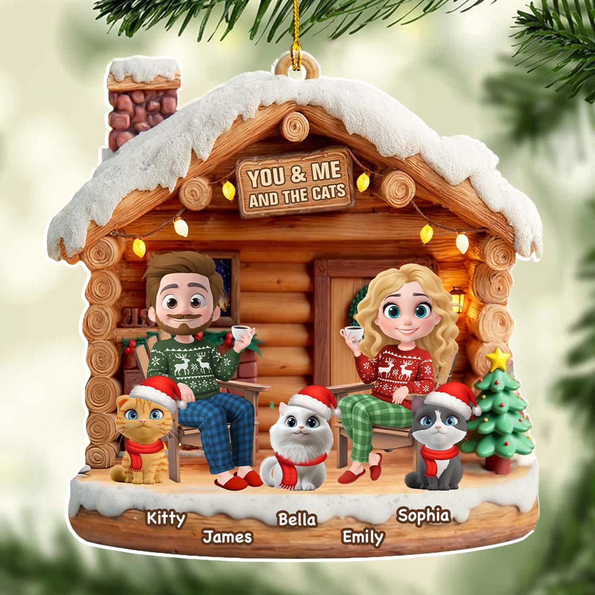 Have A Chat - Personalized Custom 3D Effect Acrylic Ornament