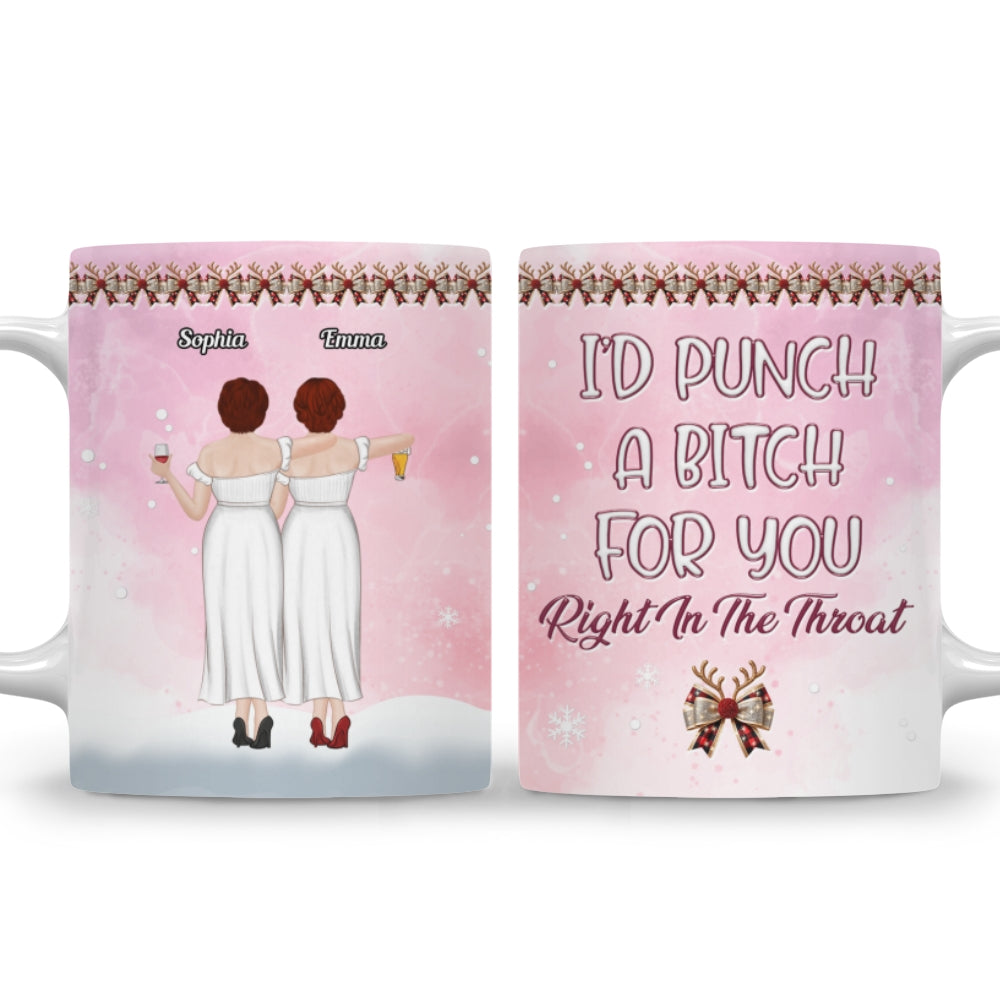 Punch Bitch For You - Personalized Custom 3D Inflated Effect Coffee Mug