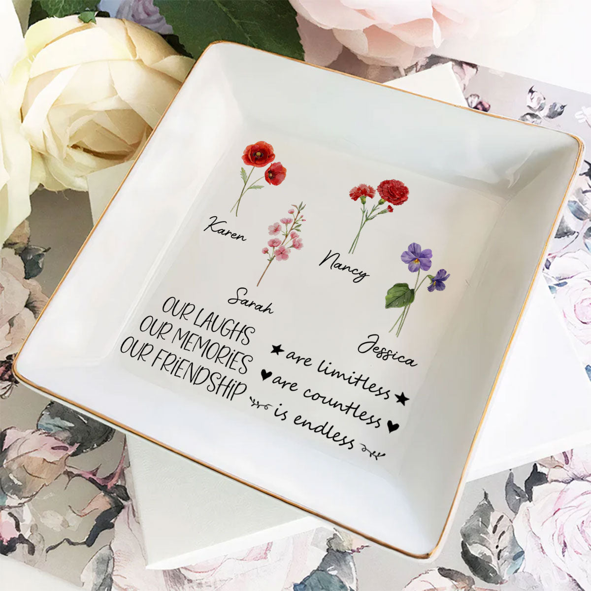 Friendship - Personalized Custom Jewelry Dish