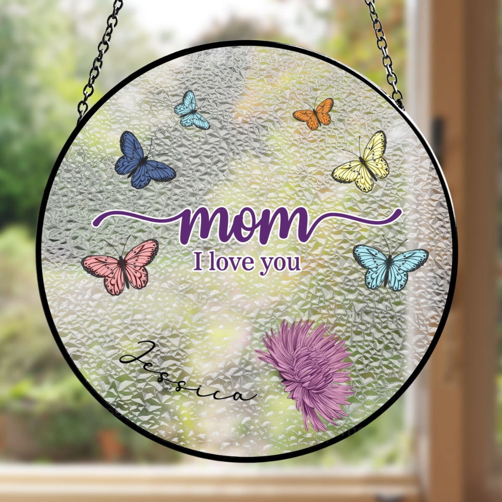 Mom You Brighten My Life - Personalized Custom Window Hanging Suncatcher