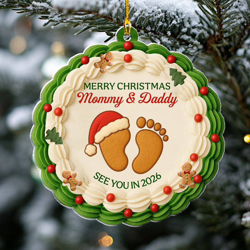 Baby Expecting See You - Personalized Custom Acrylic Ornament