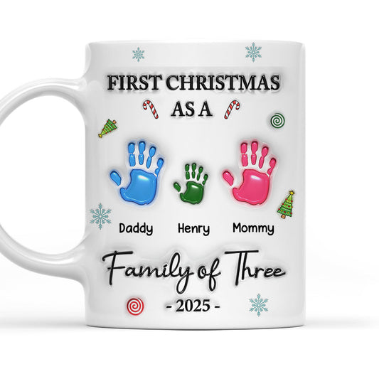 First Christmas Family - Personalized Custom 3D Inflated Effect Mug