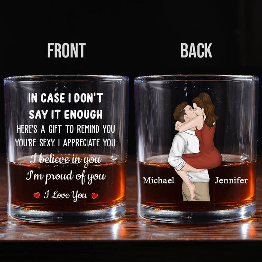 I Love You - Personalized Custom Whiskey Glass