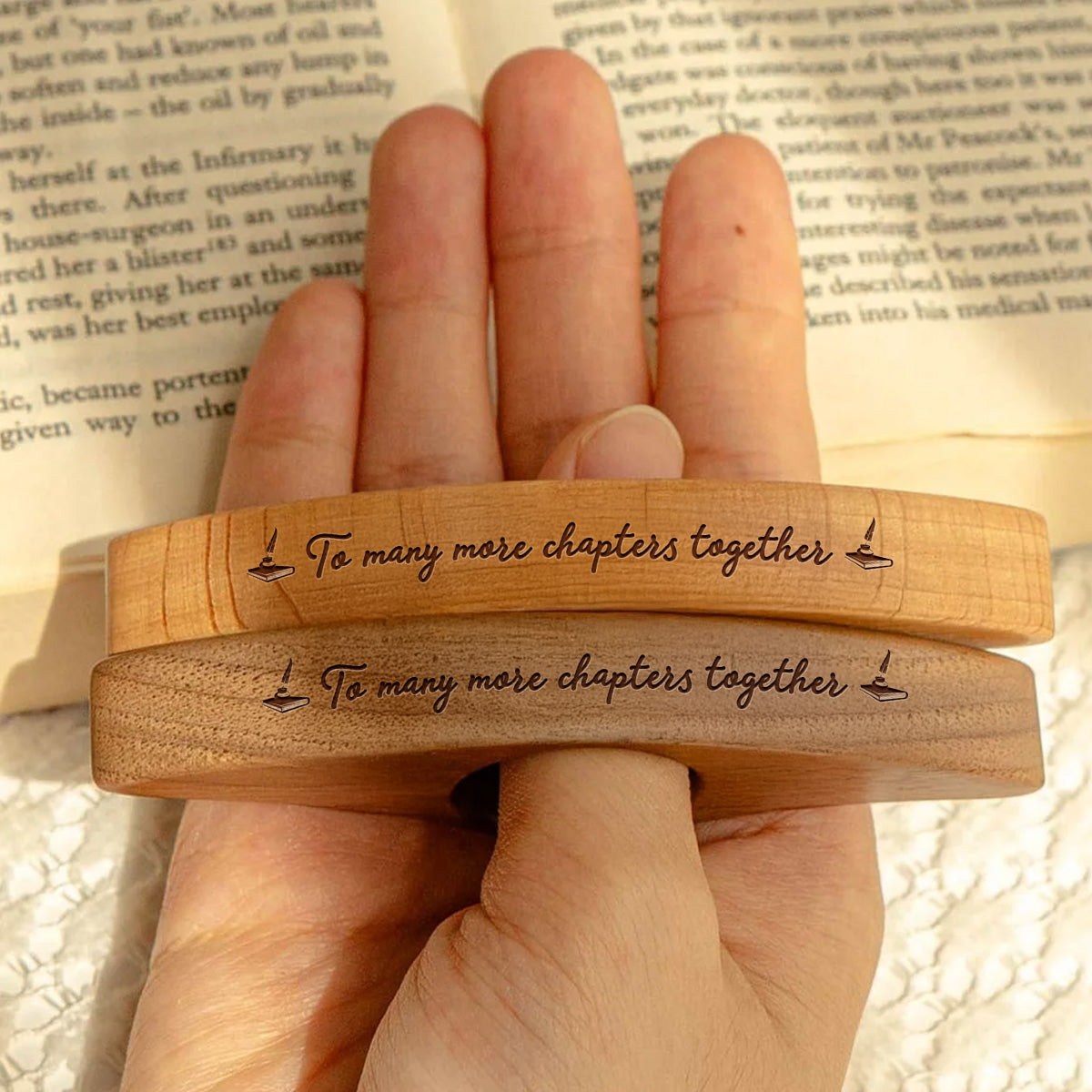 To Many More Chapters Together - Personalized Custom Book Page Holder