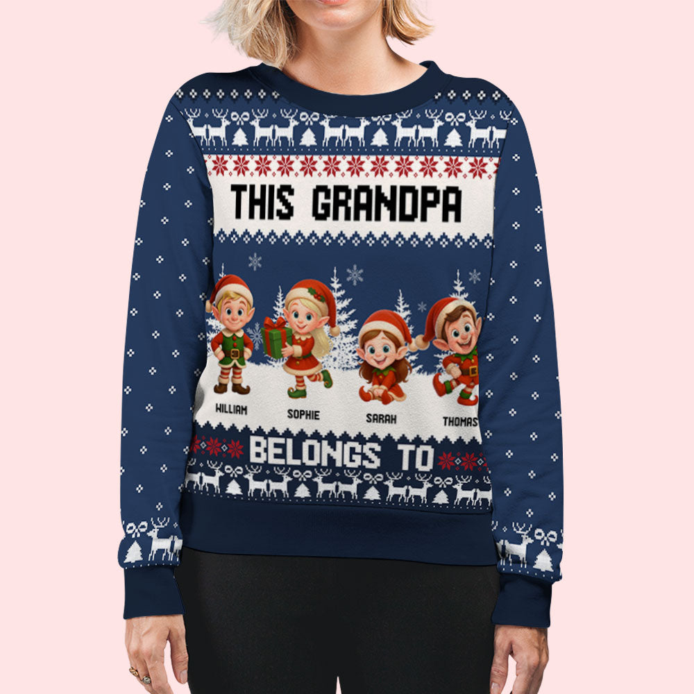 Grandma Elves - Personalized Custom All-Over-Print Sweatshirt