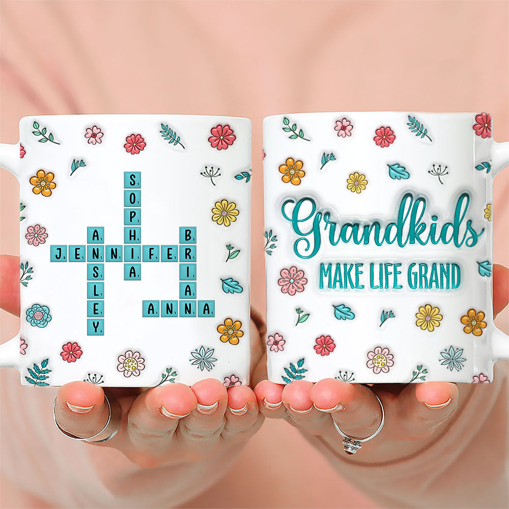 Grandkids Make Life Better - Personalized Custom 3D Inflated Effect Mug
