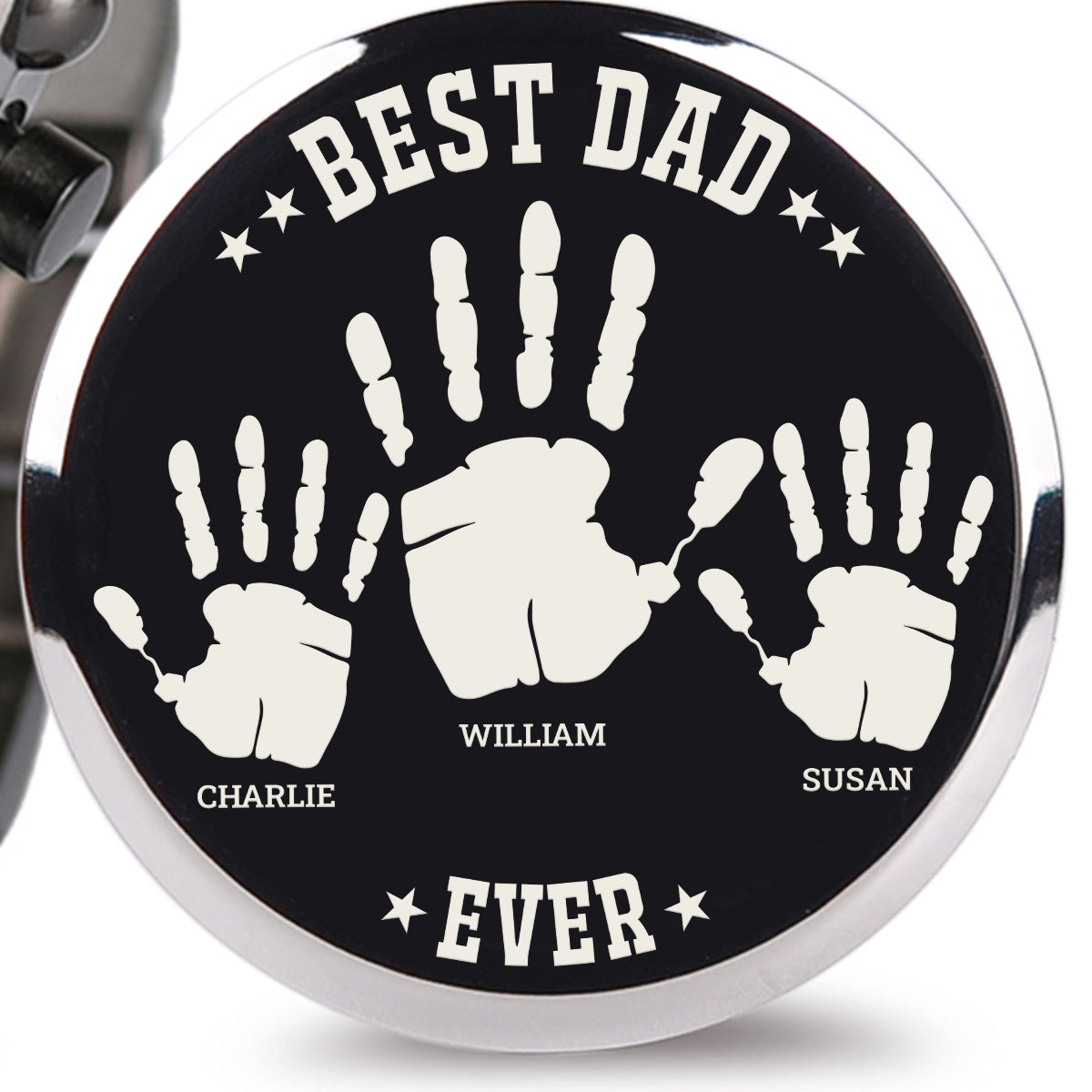 Hands Down Best Dad Ever - WATCH GQ026 - Personalized Engraved Wooden Watches GQ026
