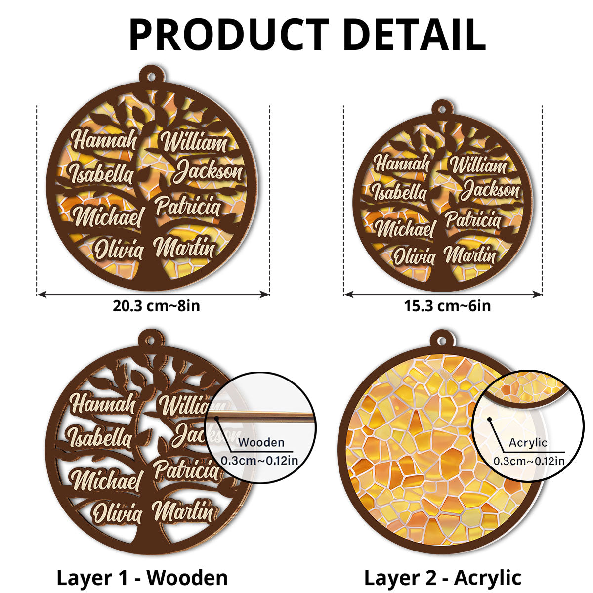 Tree Of Life - Personalized Custom Suncatcher