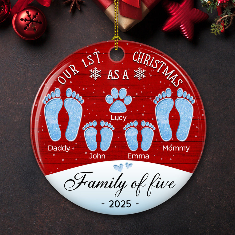 Our First Christmas - Personalized Custom Ceramic Ornament