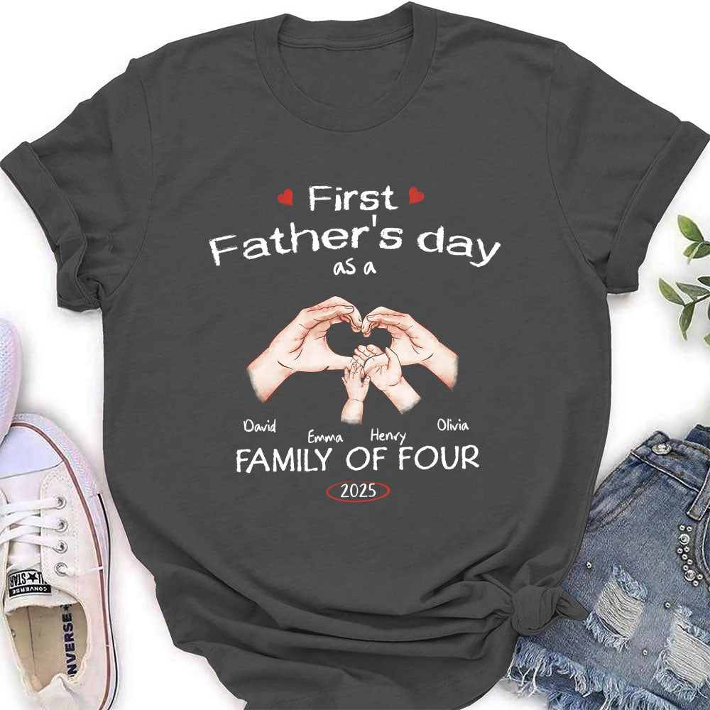 First Year As A Family Of Three - Personalized Custom Shirt