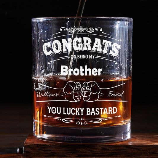 You Are Stuck With Me Forever - Personalized Custom Whiskey Glass