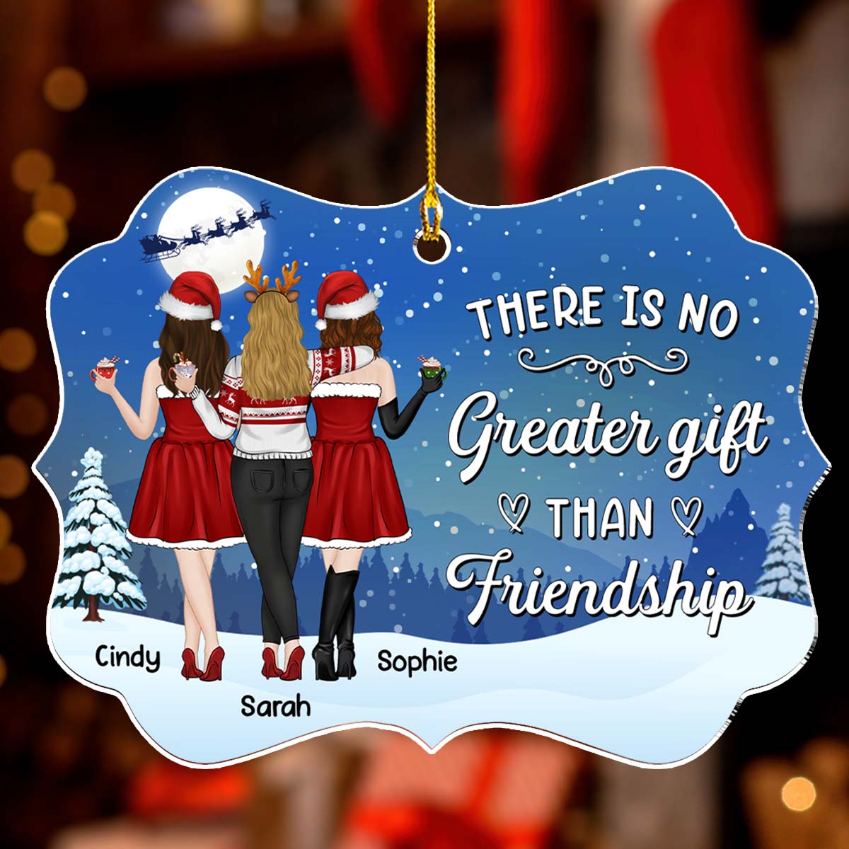 Beautiful Friendship - Personalized Custom Acrylic Ornament