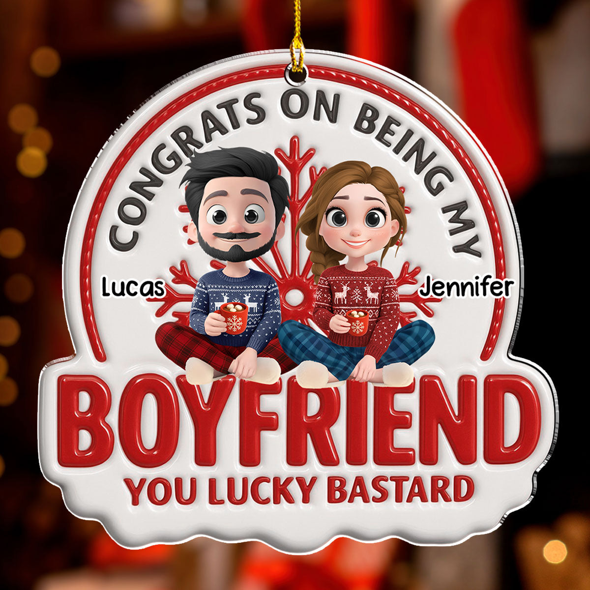 Congrats On Being Mine - Personalized Custom Acrylic Ornament