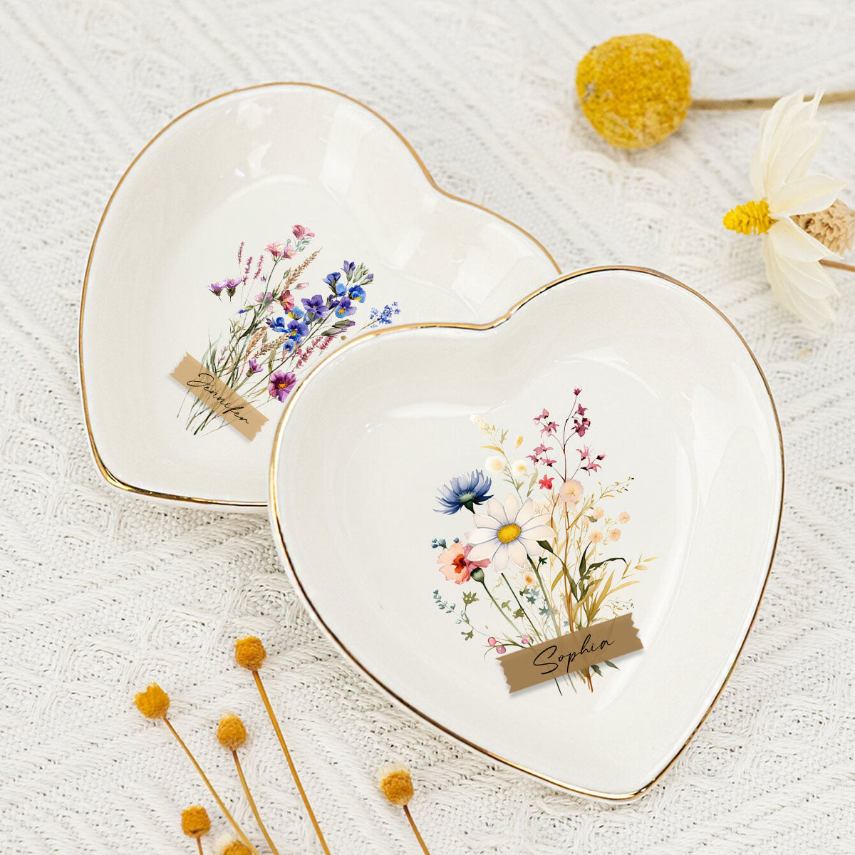 Bloom Where You Are Planted - Personalized Custom Jewelry Dish